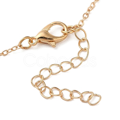 Brass Pave Cubic Zirconia Pendnat Necklaces NJEW-M219-01G-1