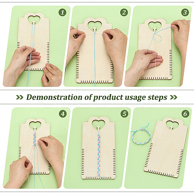 Plywood Wood Bracelet Knitters TOOL-FG0001-40-1