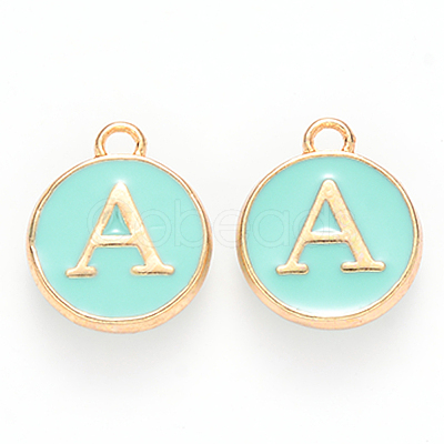 Golden Plated Alloy Enamel Charms LS-ENAM-S118-05A-1