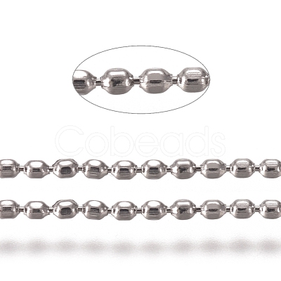 Tarnish Resistant 304 Stainless Steel Ball Chains CHS-E021-01D-P-1