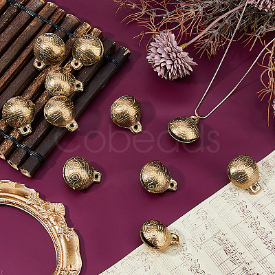 Brass Bell Pendants KKB-FH0001-01C-1