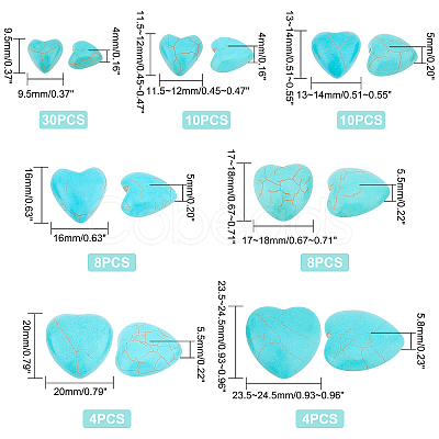 Synthetic Blue Turquoise Cabochons G-PH0001-89-1