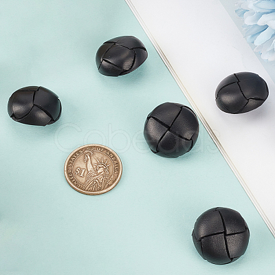 12Pcs 1-Hole Cowhide Shank Buttons BUTT-CL0001-06B-1