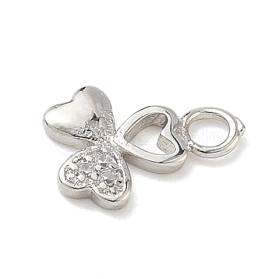 Brass Micro Pave Clear Cubic Zirconia Charms LS-KK-H528-06A-P-1
