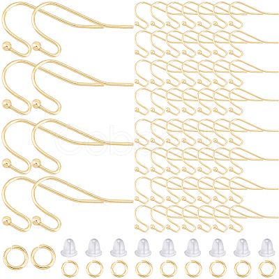 100Pcs 304 Stainless Steel Earring Hooks DIY-SP0001-03-1