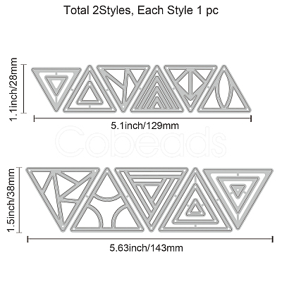 2Pcs 2 Styles Carbon Steel Cutting Dies Stencils DIY-WH0309-857-1