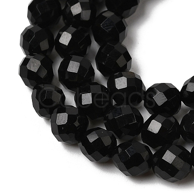 Dyed & Heated Natural Black Onyx Beads Strands G-K376-F19-01-1