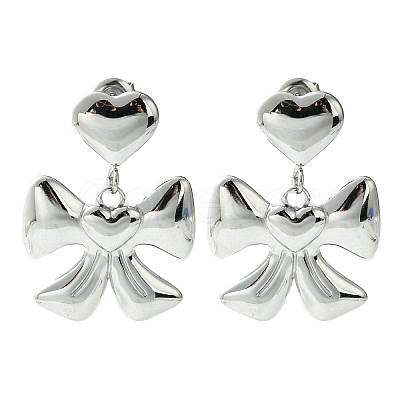 Tarnish Resistant 304 Stainless Steel Dangle Stud Earrings EJEW-Z038-09P-1