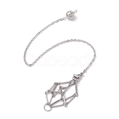 Tarnish Resistant 201 Stainless Steel Pouch Dowsing Pendulums PALLOY-JF02505-02-1