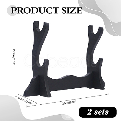 2-Tier MDF Board Sword Display Rack ODIS-WH0043-257A-1
