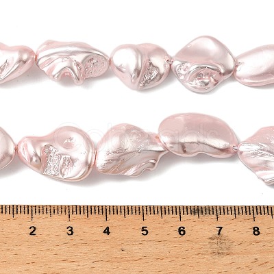 Electroplated Shell Pearl Beads Strands BSHE-A001-01A-1