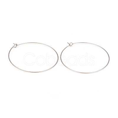 316L Surgical Stainless Steel Hoop Earring Findings STAS-G229-07P-02A-1