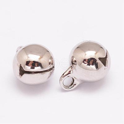 Brass Small Bell Charms KK-P046-01P-8mm-NR-1