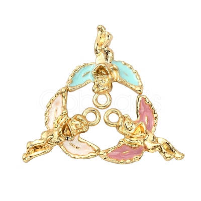 30Pcs 3 Colors Alloy Enamel Pendants ENAM-CJ0002-57-1