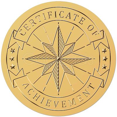 Plastic Self Adhesive Gold Foil Embossed Stickers DIY-WH0575-064-1