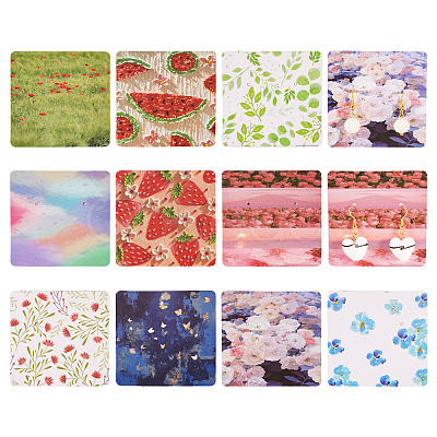 100 Sheets 10 Styles Paper Earring Display Cards CDIS-TA0001-18-1