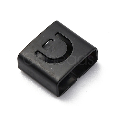 Ion Plating(IP) 304 Stainless Steel Square Slide Charms STAS-L132-01D-B-1