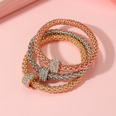3Pcs Alloy Rhinestone Bangle Set FS-WG4938A-04-1