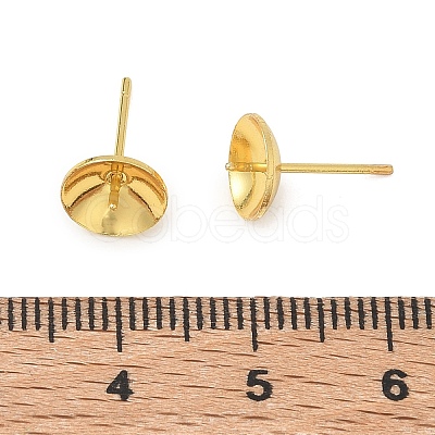 Brass Stud Earring Findings KK-A300-29C-G-1