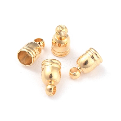 Brass Cord End Cap for Jewelry Making X-KK-O139-14A-G-1