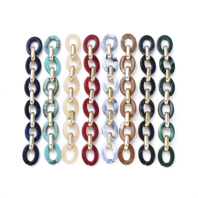 Handmade CCB Plastic Cable Chains AJEW-JB00682-1
