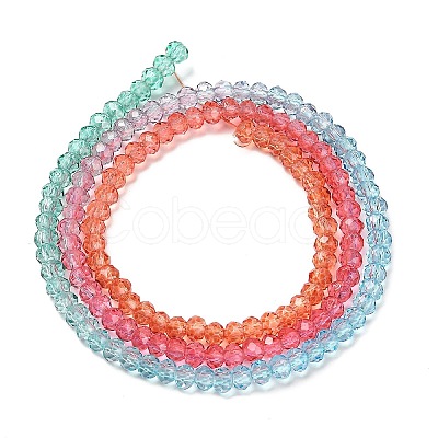 Transparent Painted Glass Beads Strands X1-DGLA-A034-T2mm-A11-1