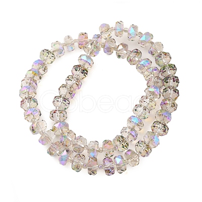 Transparent Electroplate Glass Beads Strands EGLA-P062-01A-HR03-1
