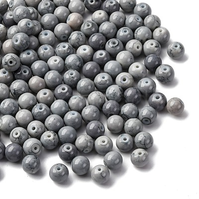 Baking Paint Opaque Glass Beads CCG-XCP0001-04C-01-1