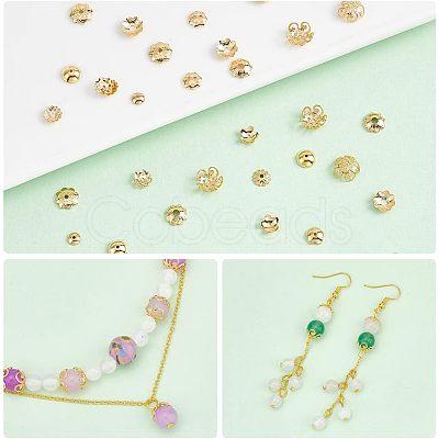 160Pcs 8 Style 304 Stainless Steel Bead Caps STAS-PH0004-45-1