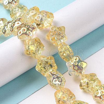 Transparent Electroplate Glass Beads Strands LS-GLAA-C025-01B-1