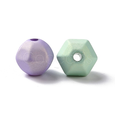 Spray Painted ABS Plastic Beads KY-G025-10-1
