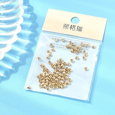 SHEGRACE Brass Textured Round Beads XGRPCU075-296G-1