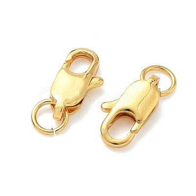 Brass Lobster Claw Clasps KK-H532-18G-1