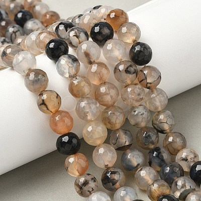Natural Agate Beads Strands G-M437-C01-01V-1