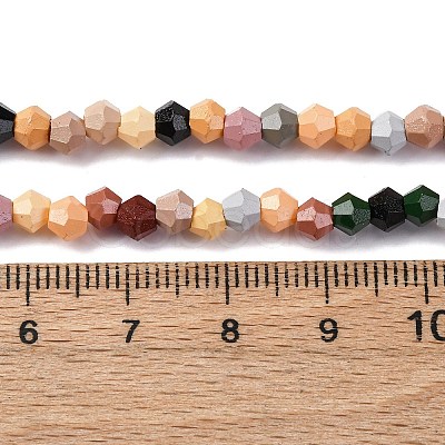 Baking Paint Glass Beads Strands LAMP-R020-02D-1