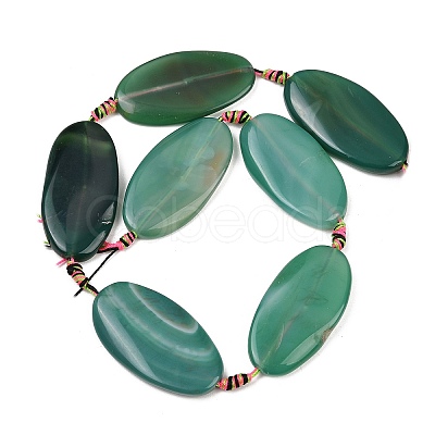 Natural Banded Agate Beads Strands G-F825-H01-02B-1