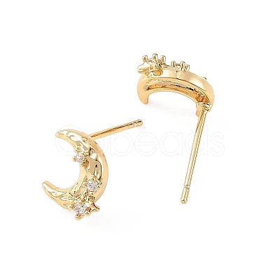 SHEGRACE Brass Micro Pave Cubic Zirconia Stud Earrings XGRQ4N353-703G-1