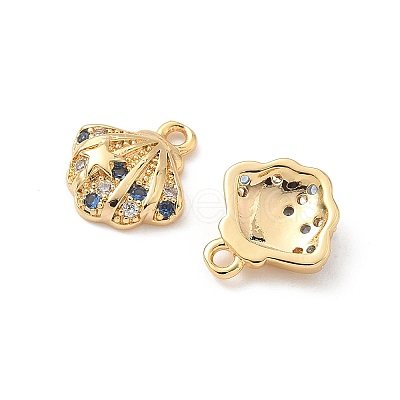 Brass Micro Pave Cubic Zirconia Charms KK-C099-01D-G-1