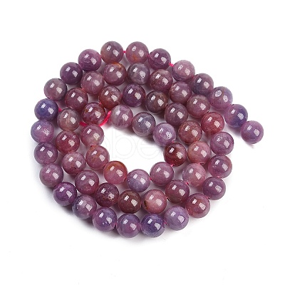 Natural Gemstone Ruby Round Beads Strands G-O017-7mm-06-01-1