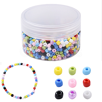 108G 9 Colors Glass Seed Beads SEED-YW0002-70-1