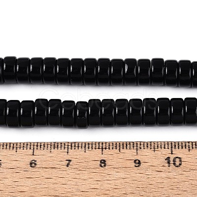 Opaque Solid Color Glass Beads Strands GLAA-N026-4x8mm-11-1