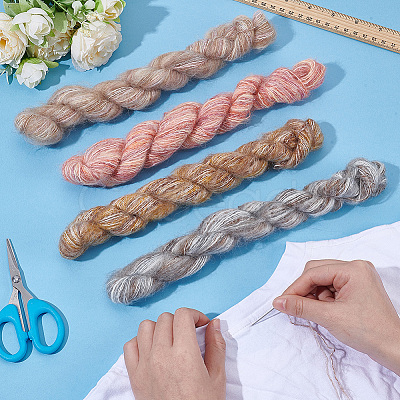 4 Rolls 4 Colors Gradient Mohair Yarn OCOR-CY0004-09A-1