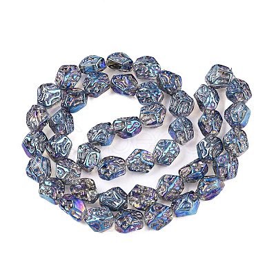 Electroplate Glass Beads Strands EGLA-N012-08U-1