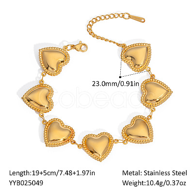 Stainless Steel Link Bracelets for Women RL7382-1-1