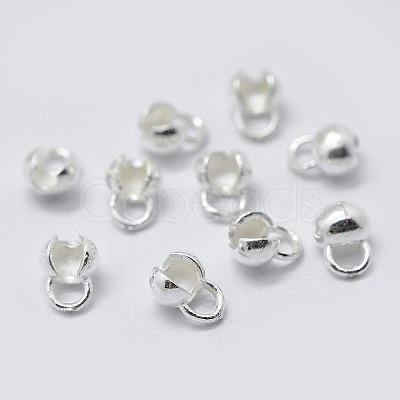 925 Sterling Silver Bead Tips Knot Covers STER-K171-48S-03-1