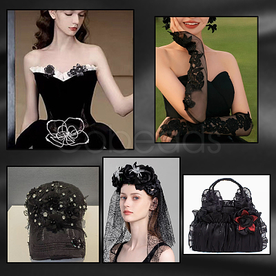 24Pcs 12 Styles Computerized Embroidery Polyester Ornament Accesories DIY-GA0007-55A-1