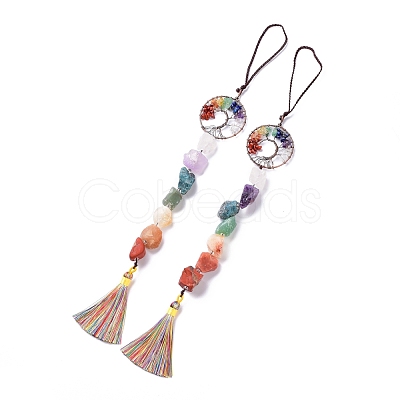 Natural Gemstone Big Pendant Decorations HJEW-F012-01-1