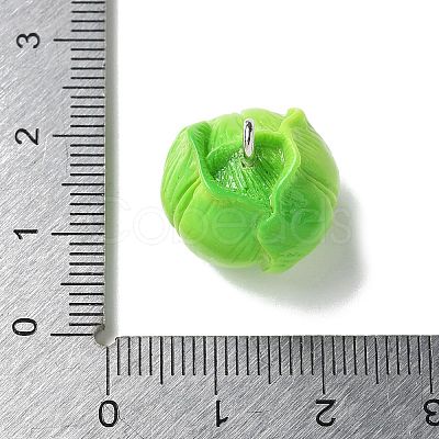 Resin Iron Pendants RESI-D280-03-1