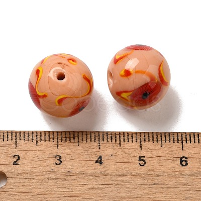 Handmade Lampwork Beads Strands LAMP-G162-08B-07-1