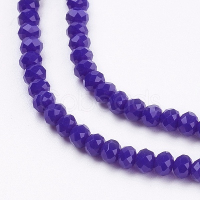 Opaque Solid Color Glass Bead Strands GLAA-F076-A05-1